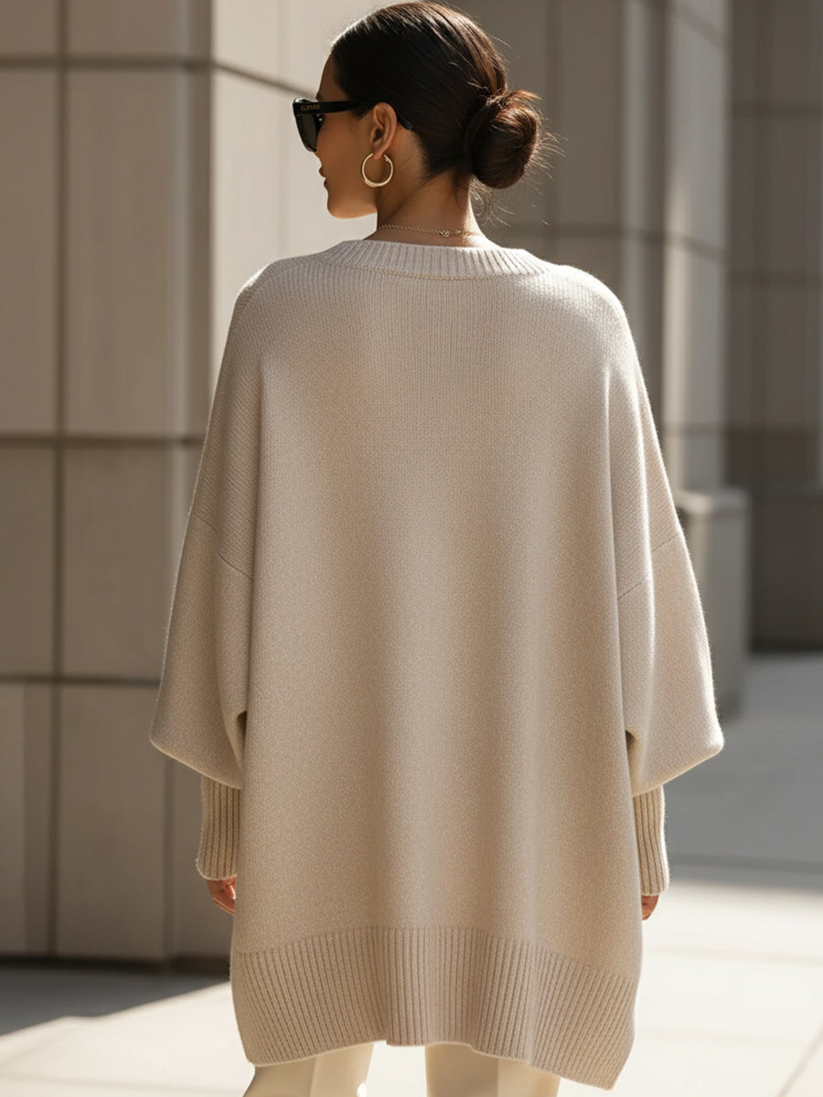 ELENA | Pull poncho oversize en maille
