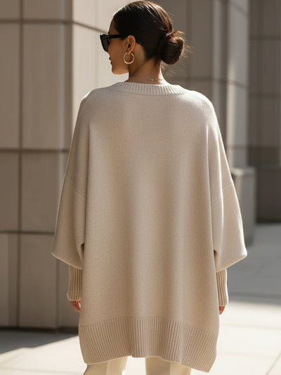 ELENA | Pull poncho oversize en maille