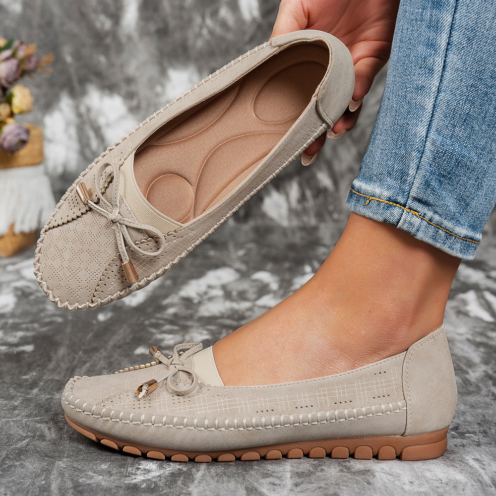 Emeline | Mocassins souples avec nœud noué