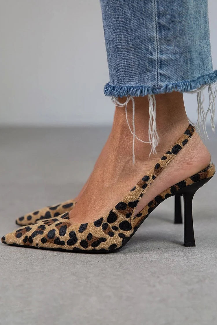 Sylvie | Escarpins en suède à imprimé léopard