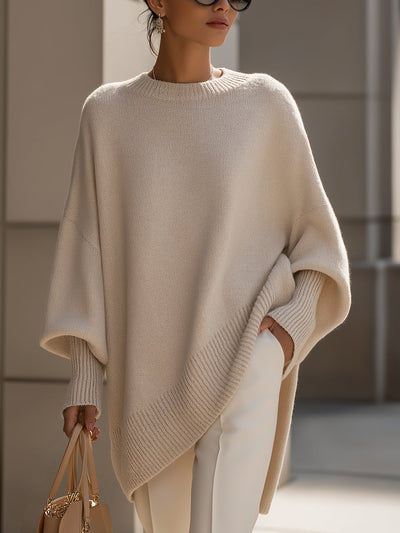 ELENA | Pull poncho oversize en maille