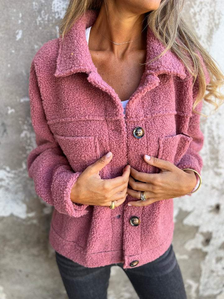 Hélène | Veste courte boutonnée chaude