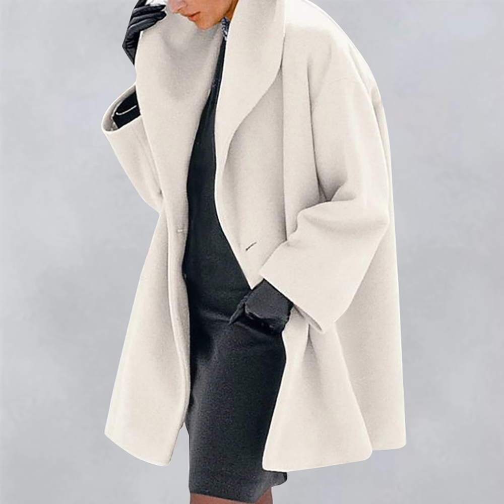 Auriane | Manteau oversize à simple boutonnage avec capuche