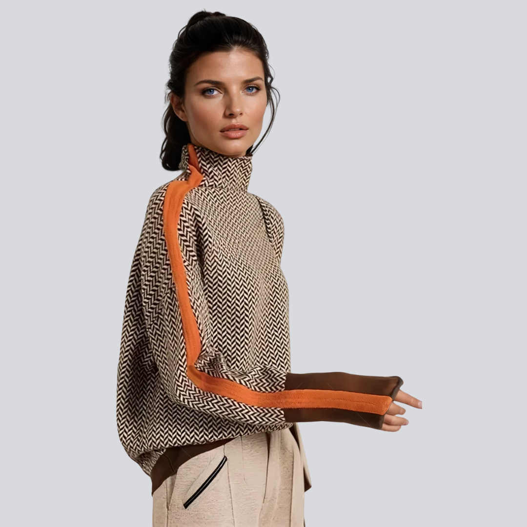 AMAYA | Pull à col montant design