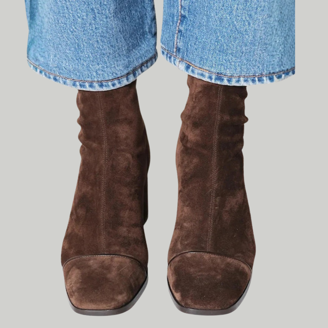 Isaline | Bottines Élégantes à Talons Carrés