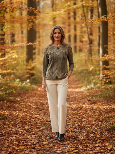 Sofia™ – Pull Vintage à Motifs Géométriques