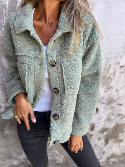Hélène | Veste courte boutonnée chaude