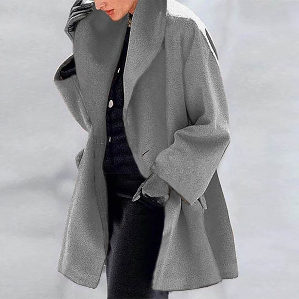 Auriane | Manteau oversize à simple boutonnage avec capuche