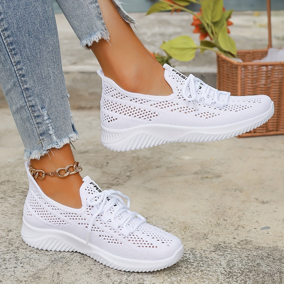 Faustine | Baskets décontractées en maille respirante
