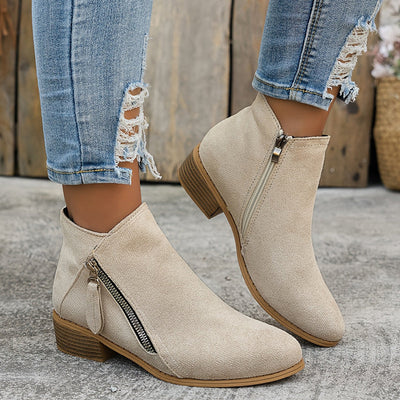 Ivonne | Bottines décontractées avec fermeture éclair latérale