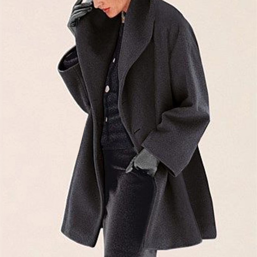 Auriane | Manteau oversize à simple boutonnage avec capuche