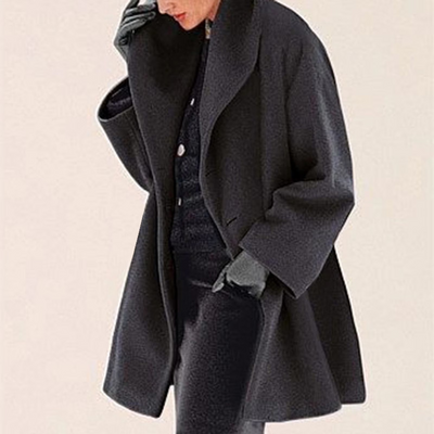 Auriane | Manteau oversize à simple boutonnage avec capuche
