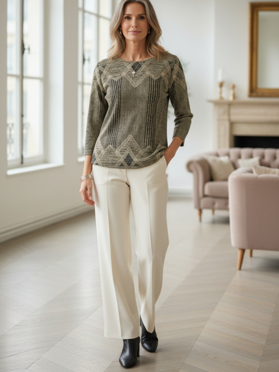 Sofia™ – Pull Vintage à Motifs Géométriques