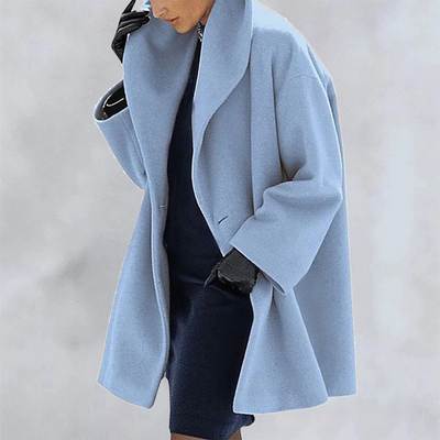 Auriane | Manteau oversize à simple boutonnage avec capuche