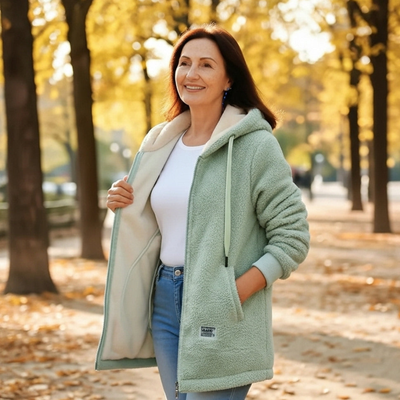 Denise ~ cardigan en peluche