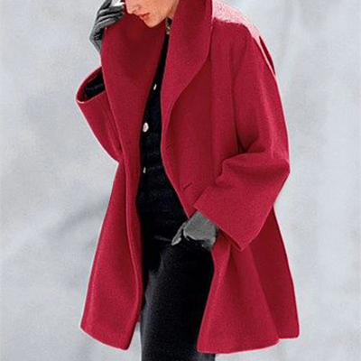 Auriane | Manteau oversize à simple boutonnage avec capuche