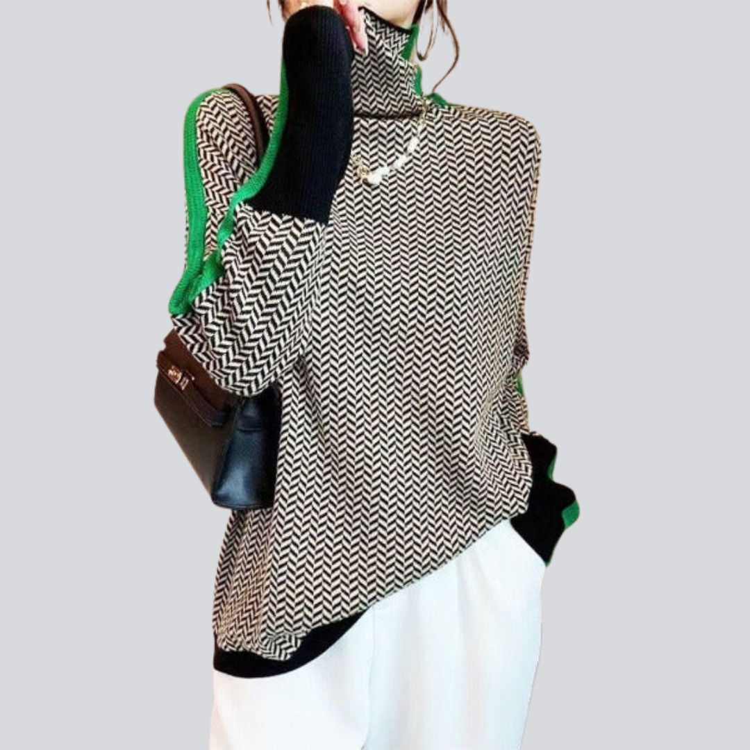 AMAYA | Pull à col montant design