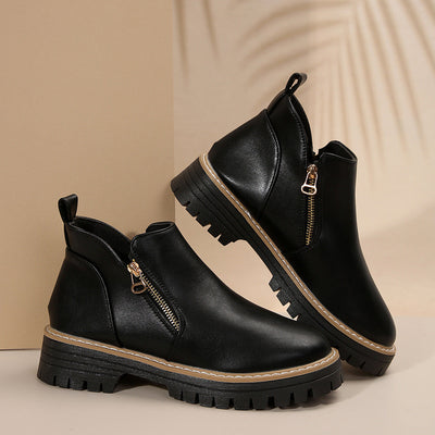 Morgane | Bottines en daim à talons épais