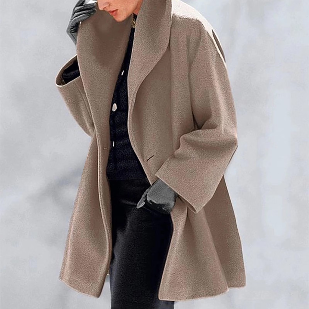 Auriane | Manteau oversize à simple boutonnage avec capuche