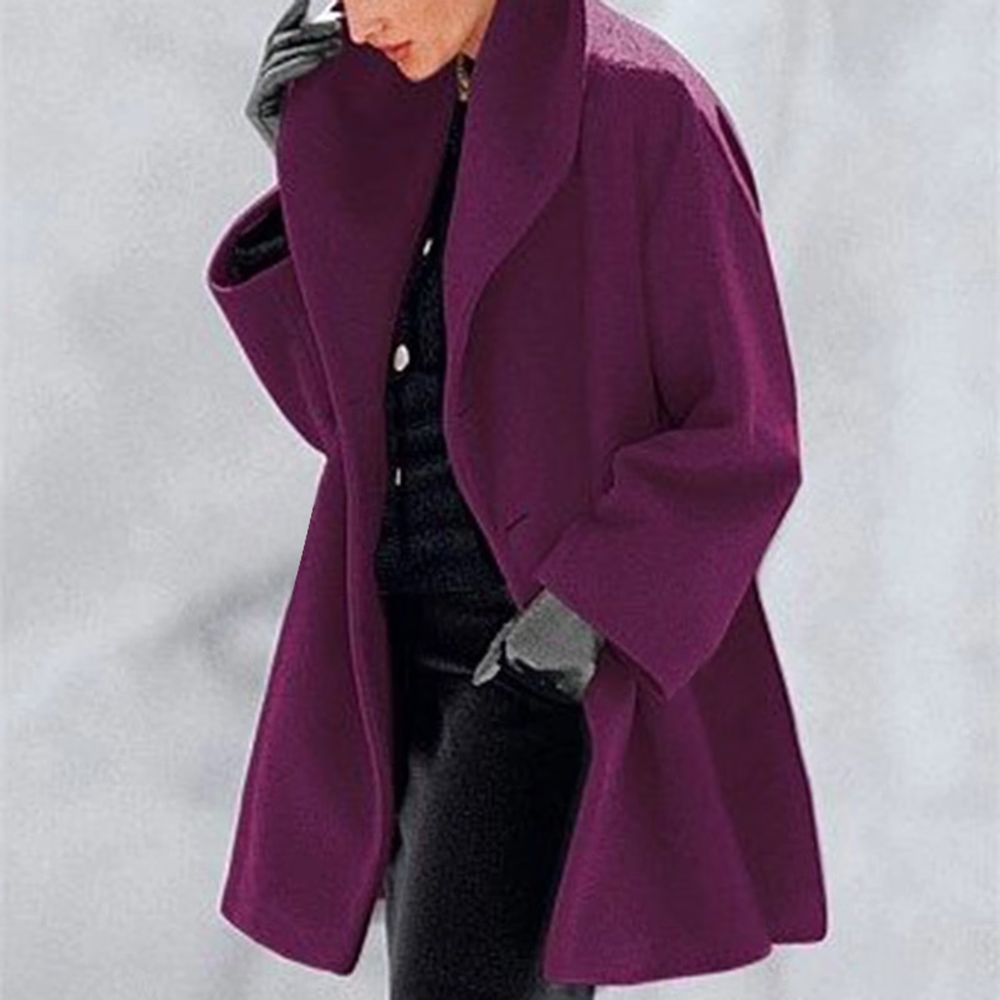 Auriane | Manteau oversize à simple boutonnage avec capuche