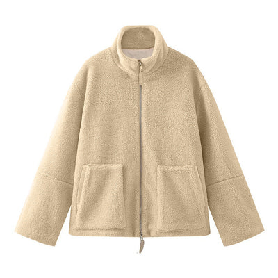 Inès ~ veste oversize en teddy douce