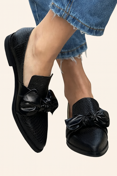 Verane | Mocassins à empeigne pointue avec nœud décoratif