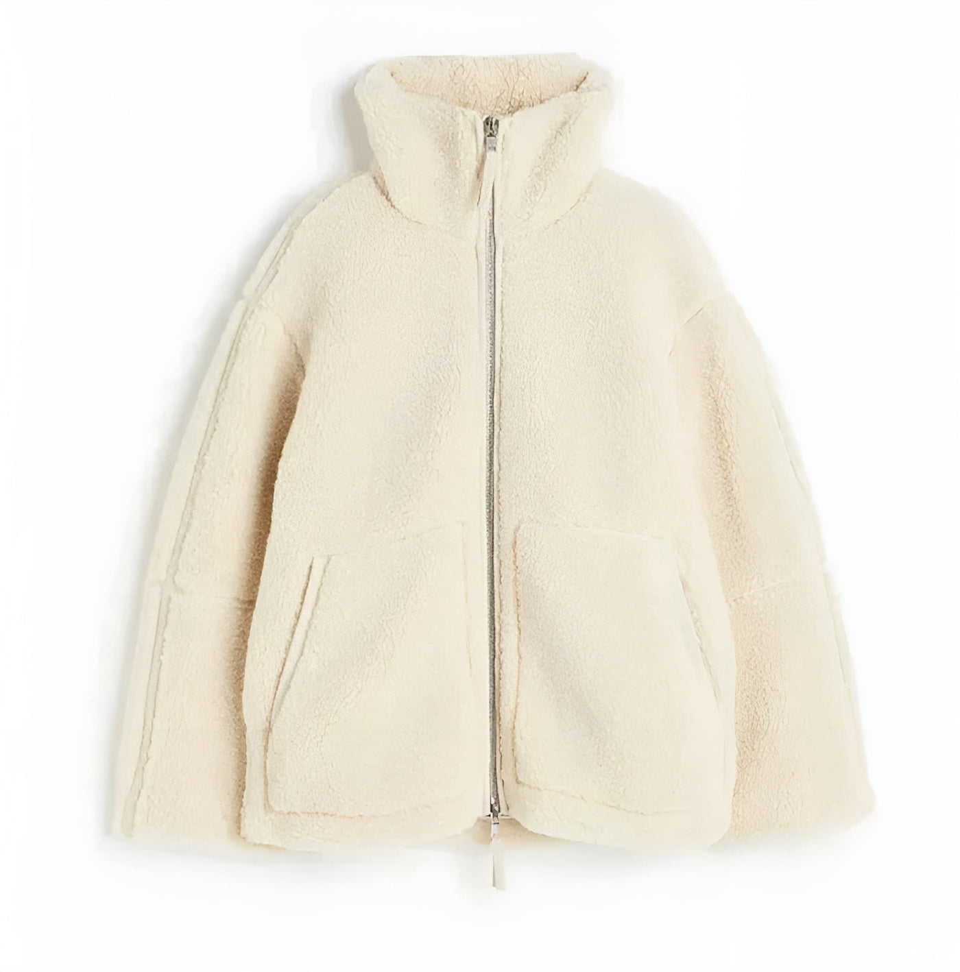 Inès ~ veste oversize en teddy douce