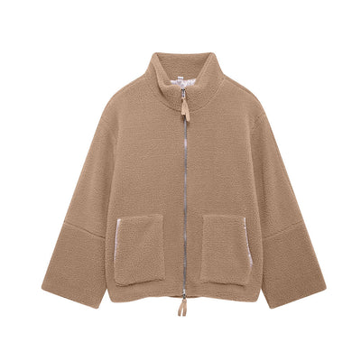 Inès ~ veste oversize en teddy douce