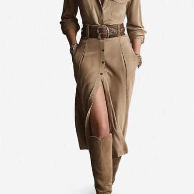 Cathy™ Robe Chemise à Ceinture