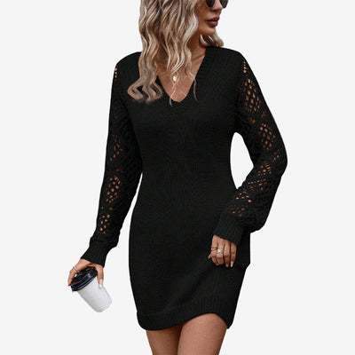 Silvy™ Robe à Manches En Dentelle