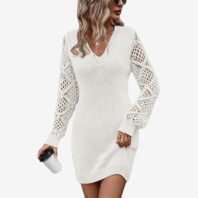 Silvy™ Robe à Manches En Dentelle