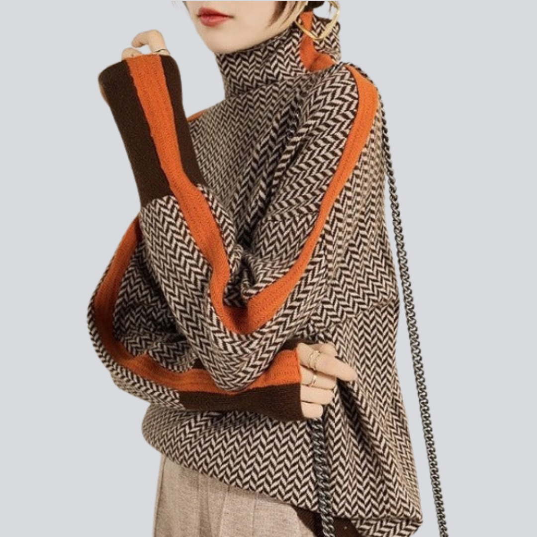 AMAYA | Pull à col montant design