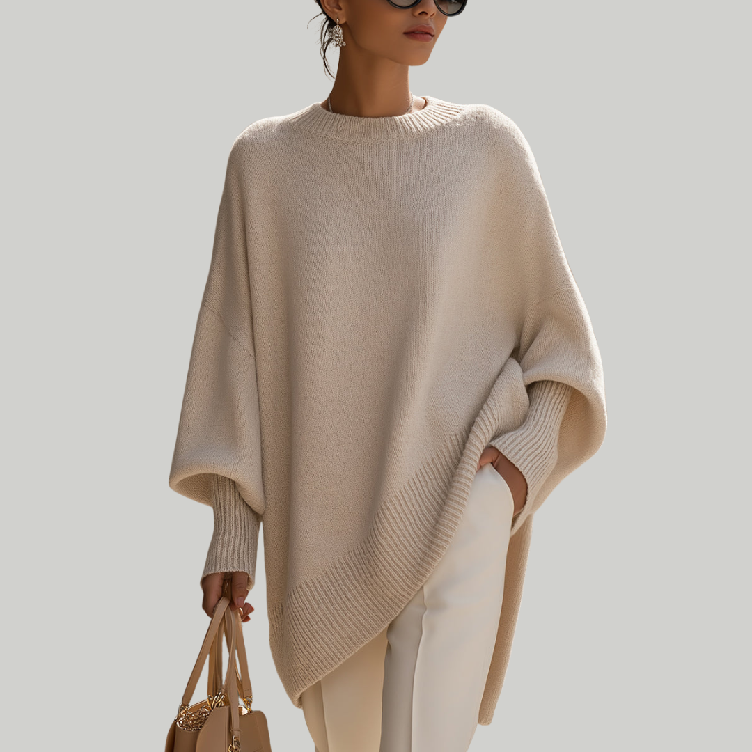 ELENA | Pull poncho oversize en maille
