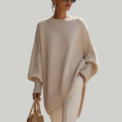 ELENA | Pull poncho oversize en maille