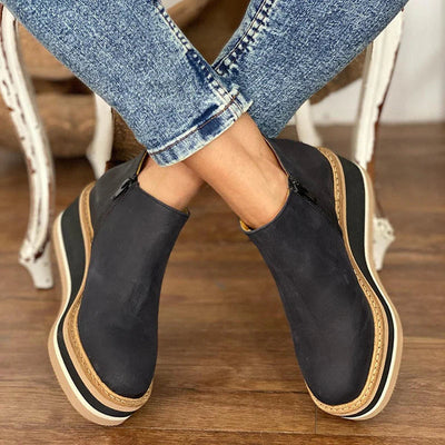 Josiane | Bottines imperméables à semelles compensées