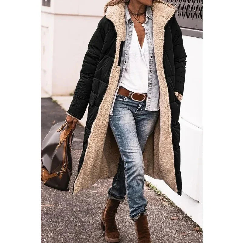 Quitterie | Manteau matelassé réversible à capuche