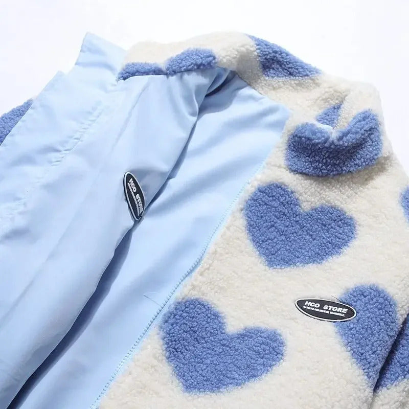 Katharina ~  Veste réversible à motifs cœur