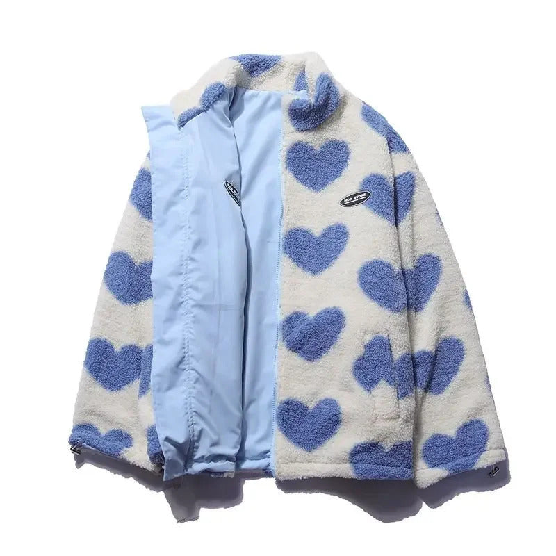 Katharina ~  Veste réversible à motifs cœur