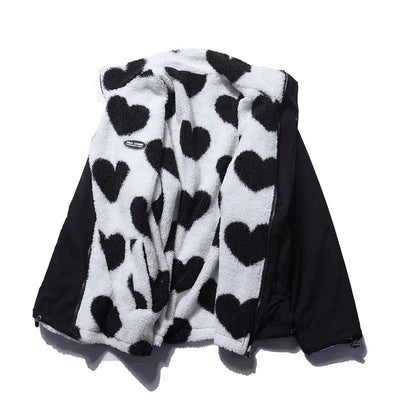 Katharina ~  Veste réversible à motifs cœur