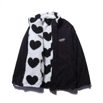 Katharina ~  Veste réversible à motifs cœur