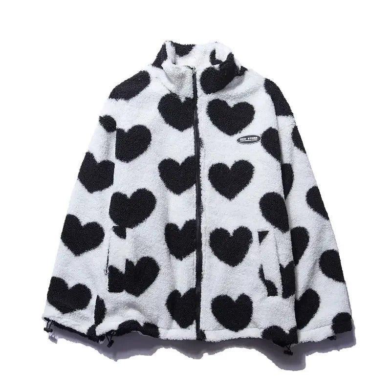 Katharina ~  Veste réversible à motifs cœur