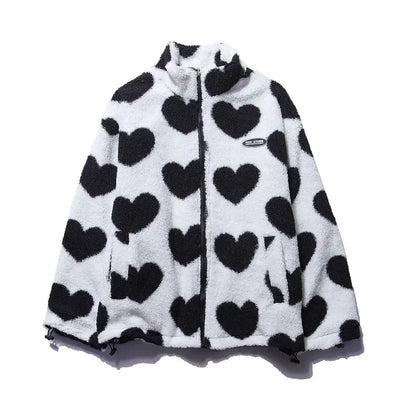 Katharina ~  Veste réversible à motifs cœur