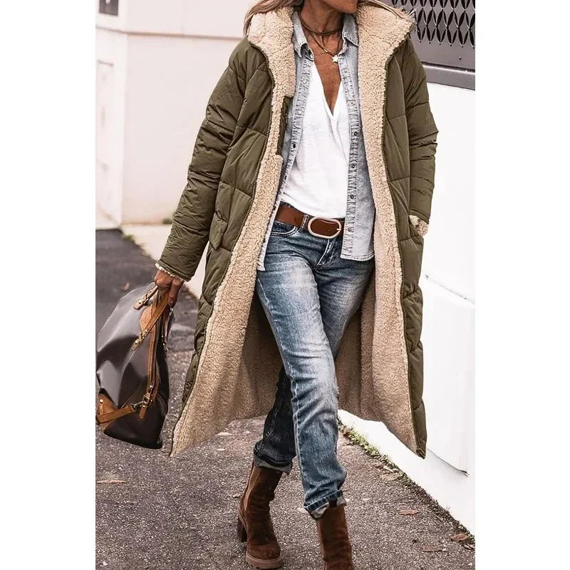 Quitterie | Manteau matelassé réversible à capuche