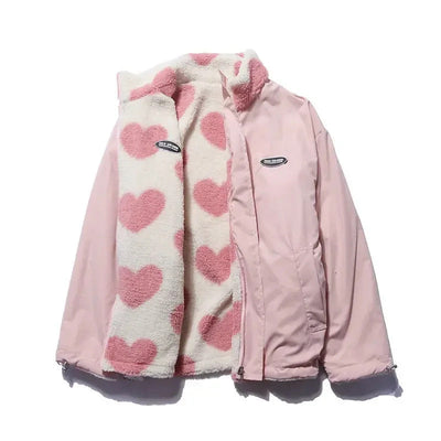 Katharina ~  Veste réversible à motifs cœur