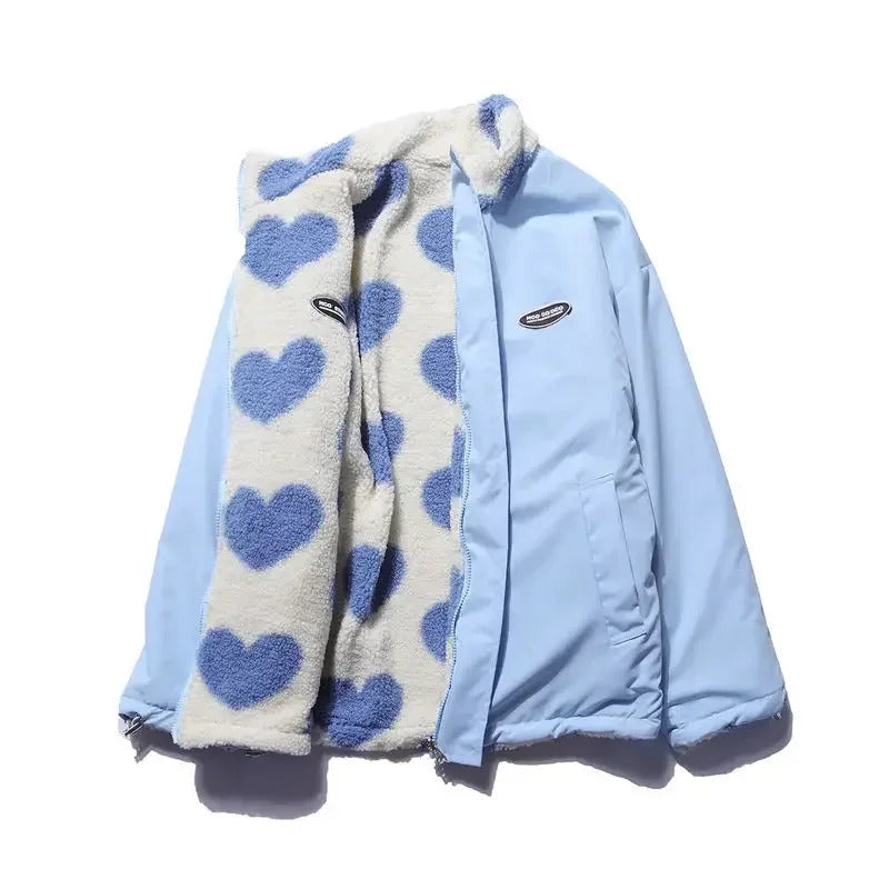 Katharina ~  Veste réversible à motifs cœur