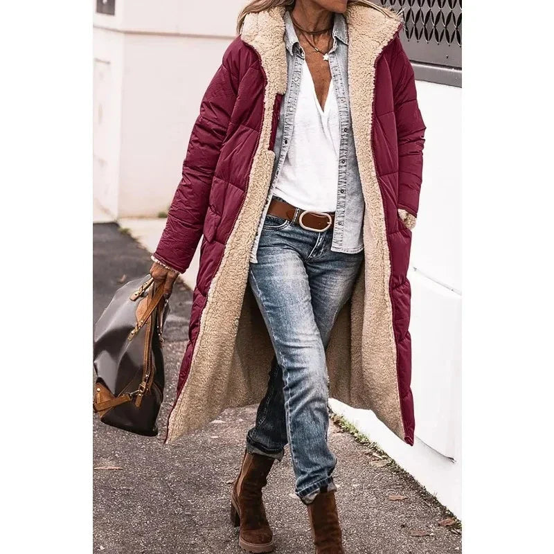 Quitterie | Manteau matelassé réversible à capuche