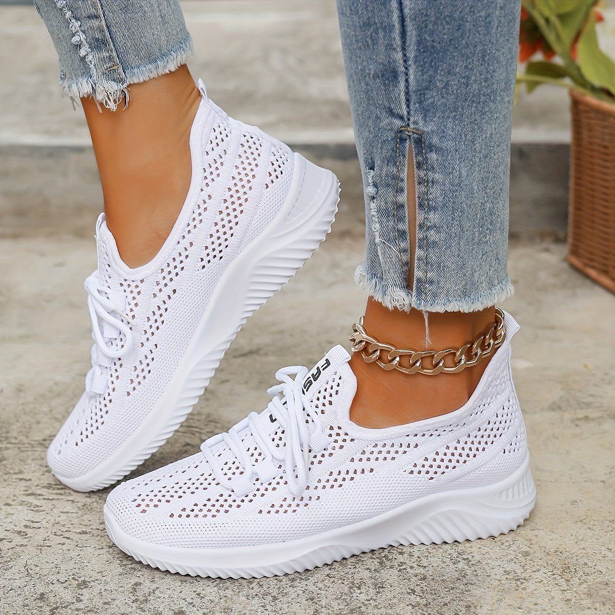 Faustine | Baskets décontractées en maille respirante