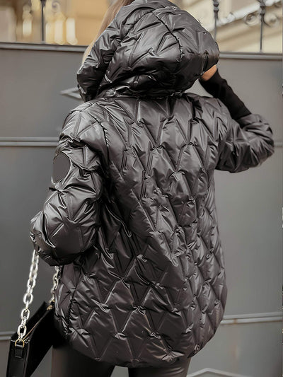 Éliana | Veste matelassée à motif losanges avec capuche
