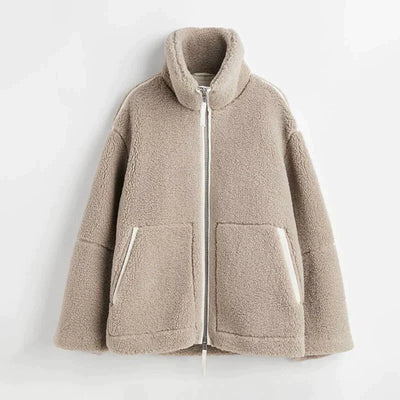 Inès ~ veste oversize en teddy douce