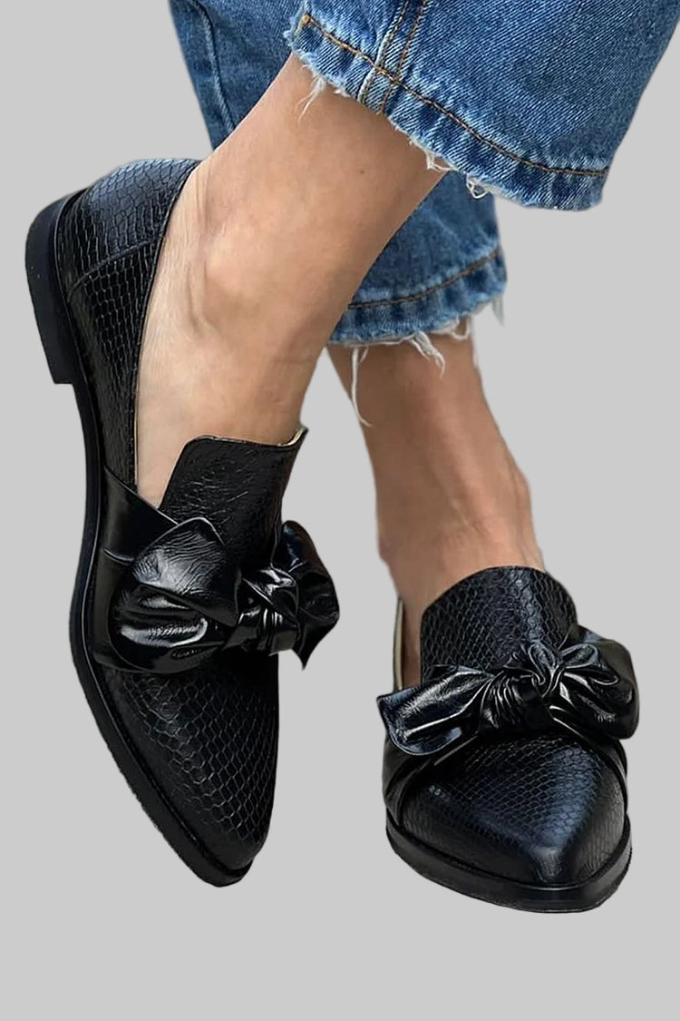 Verane | Mocassins à empeigne pointue avec nœud décoratif